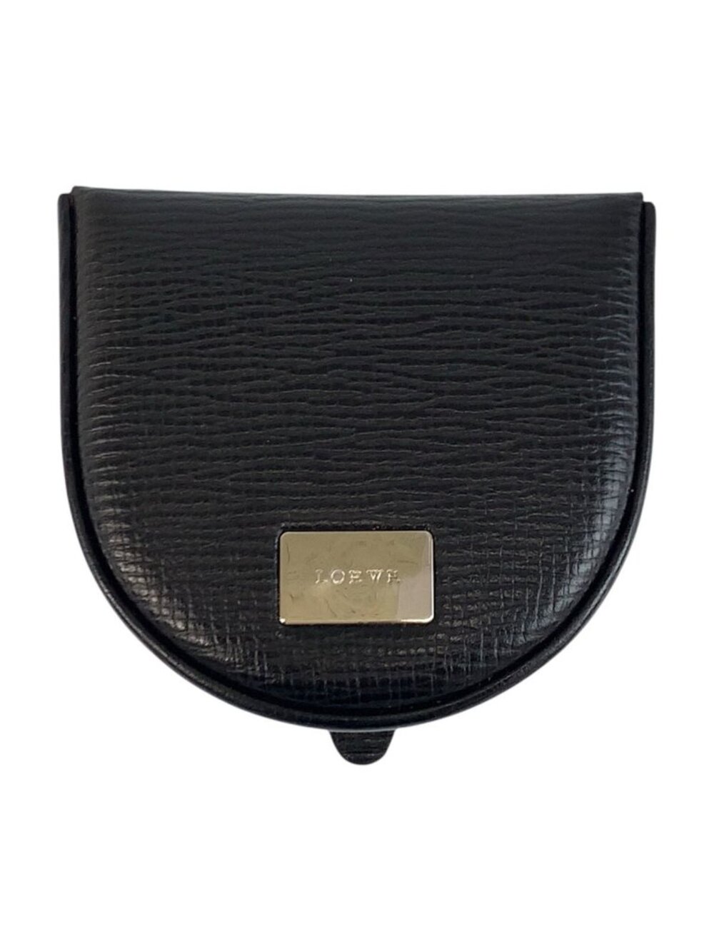 Loewe Vintage Black Silver Leather Coin Purse